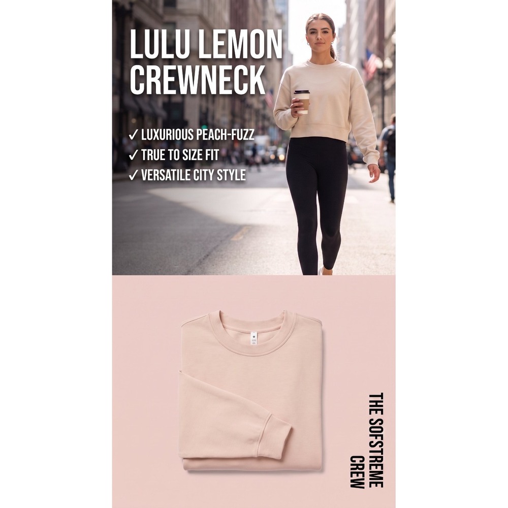 Lululemon Softstreme Perfectly Oversized Cropped Crewneck - Sandstone